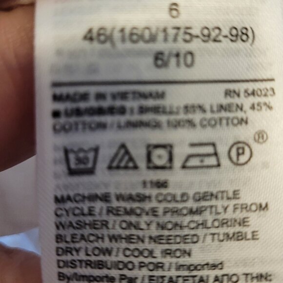 GAP Tie-Back Halter Dress Linen - Fully Lined Size 6 NWOT! - Picture 7 of 7